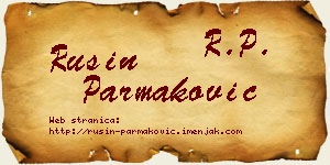 Rusin Parmaković vizit kartica